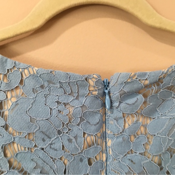 VINCE CAMUTO Women’s 4 Fit&flare Dress Blue Lace Overlay Wedding Formal Evening - Picture 6 of 10